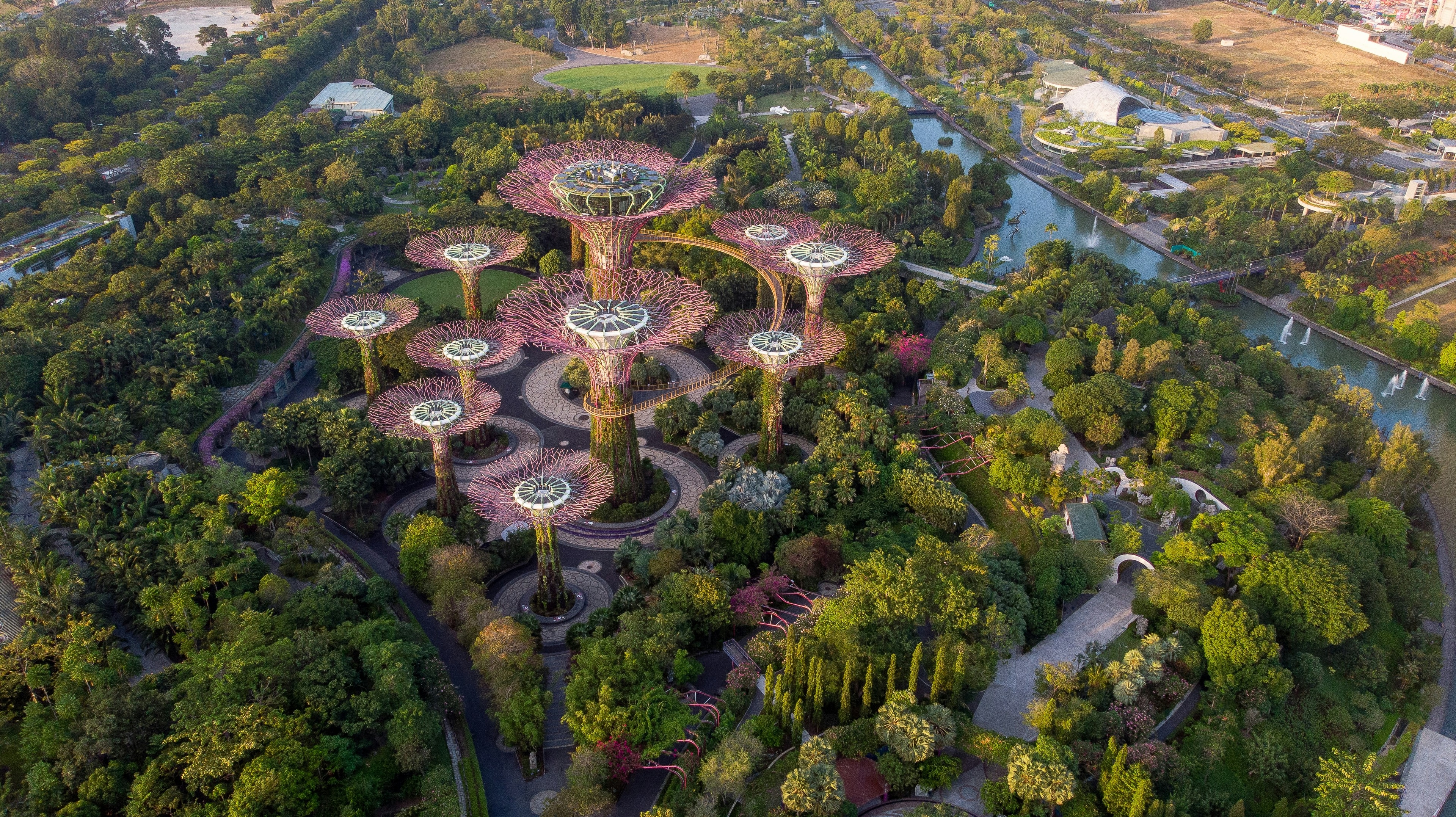 Gardens by the Bay aerial view
